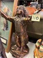 Native American chief statue