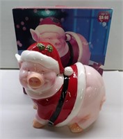 Santa Pig Cookie Jar