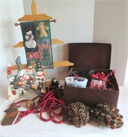 Christmas Décor - Wooden Tree/Santa Sleigh Candle