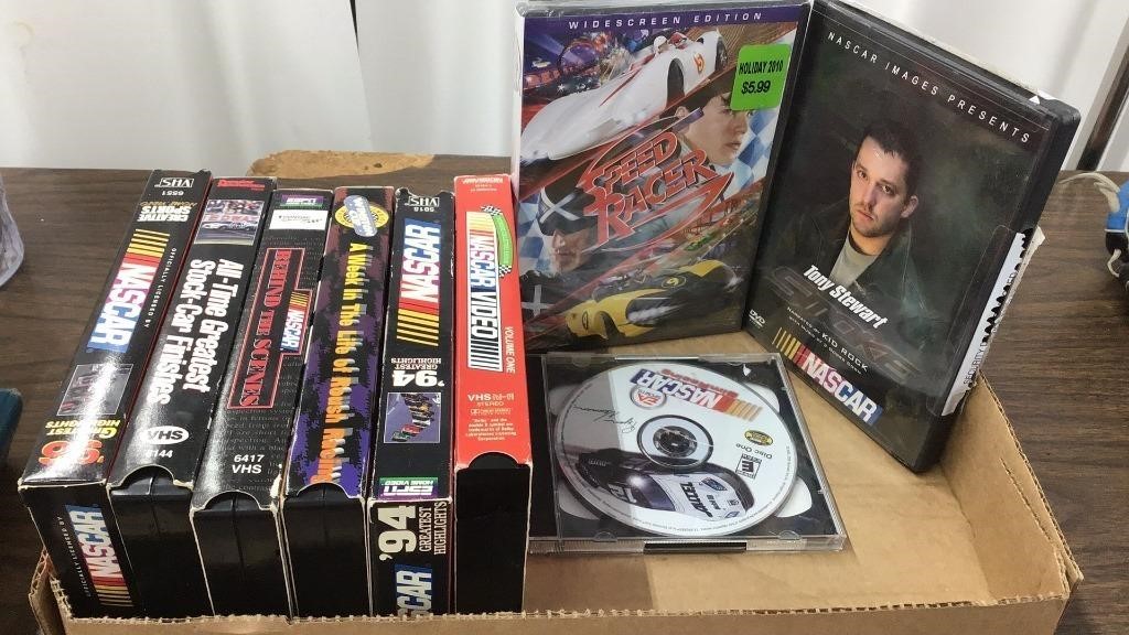 NASCAR VHS, DVD’s & Game