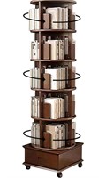 *Solid Wood Rotating Book Shelf