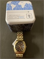 FOSSIL WATCH WITH TIN BOX