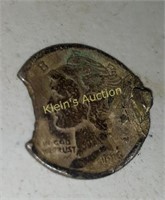 mercury dime coin error 1916 clipped & piled!