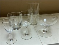 Boxes full of Etched Glass, examples in pictures