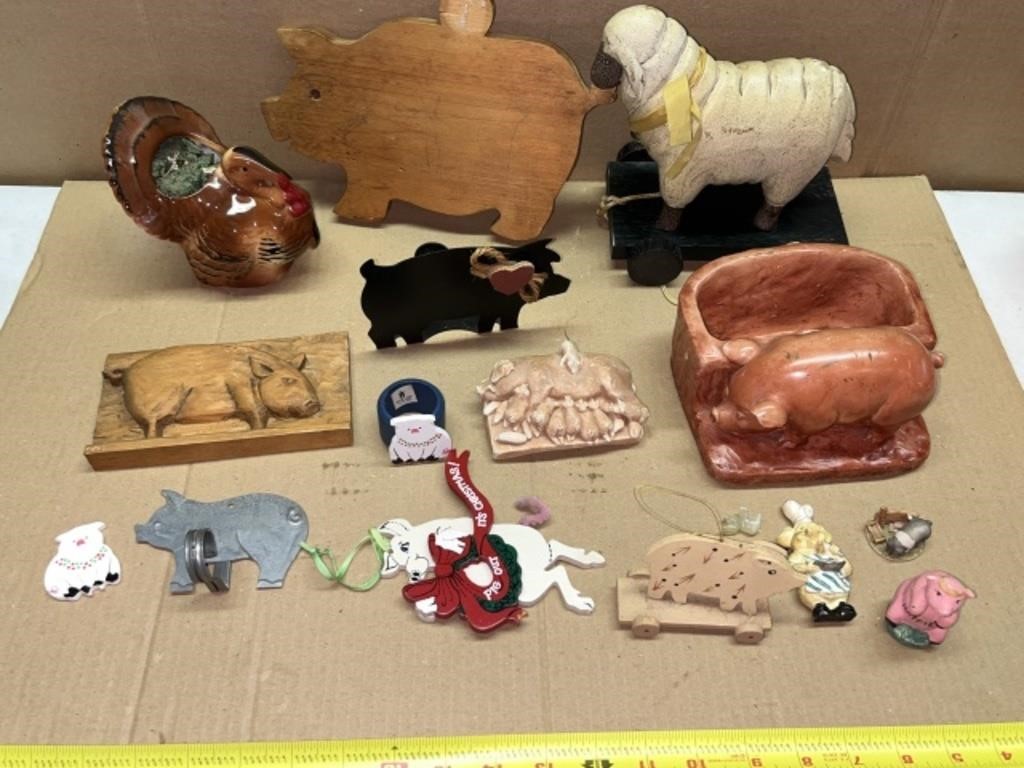 COLLECTION of POTTERY & MORE 12 PIGS plus