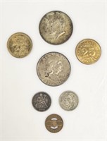 Kennedy Half, Franklin Half, Liberty Coin, 3 Cent