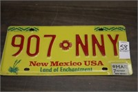 NM LICENCE PLATE