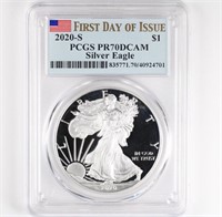 2020-S Proof Silver Eagle PCGS PR70 DCAM