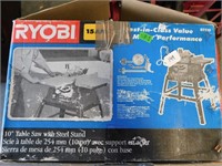 New In Box Ryobi 10" Table Saw With Steel Stand