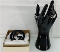 Fashion jewelry rings size 8 & 9 and belt buckle
