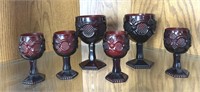Antique Red Candle Holders/Chalices