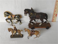 4 Collectible Horse Toys