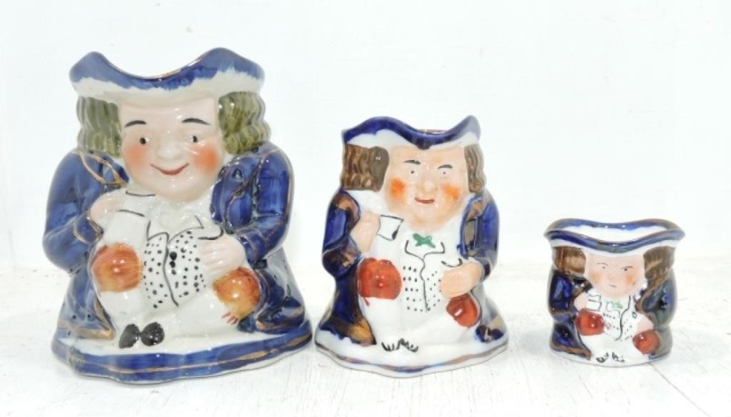 Lot of 3 toby jugs