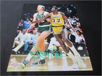 LARRY BIRD SIGNED 8X10 PHOTO CELTICS COA