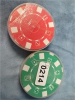 (2) Round Playing Card Sets