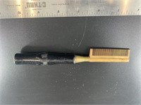 Antique curling comb with wood handle