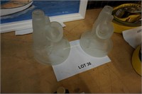 pair of satin glass lamp bases "Mexican Siesta"