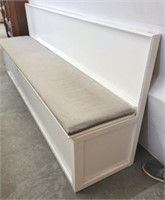 90IN UPHOLSTERED STORAGE BENCH