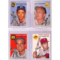 (4)1954 Topps Baseball Cards Nice Grade