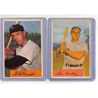 (3) 1954 Bowman Baseball Yankees Stars