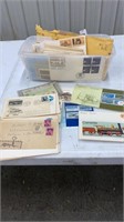 Stamp Collection stamps and envelopes
