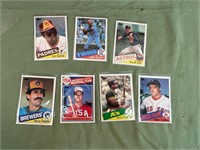 7 MISC. 1985 TOPS CARDS