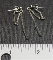 Pair of Silver Earrings Marked 925