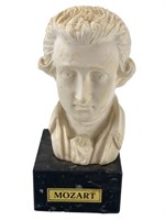 Small Mozart Bust Signed Casea Statue