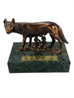 Capitoline Wolf Romulus & Remus Roman Statue