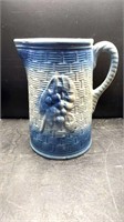 Early Cherry and Basket weave Stoneware pitcher