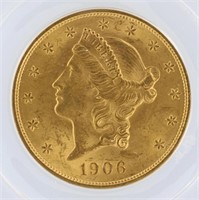 1906-D Double Eagle ANACS MS63 $20 Liberty Head