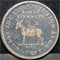 1830s Hard Times Large Cent Token