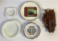 Assorted Vintage Ashtrays Including Illinois