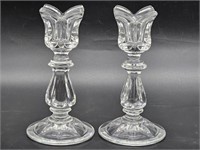 Pair of Crystal 6in Candlesticks