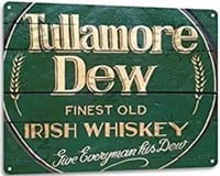 TULLAMORE DEW TIN SIGN 1829 DISTILLERY IRISH WHISK