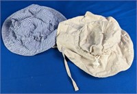 (2) Sz 46 Striped Bucket Hats
