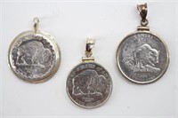 (3) USA Coin Pendants