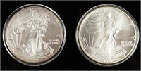 Coin 2 Silver Eagles 1995+2011-BU