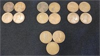 (15) 1916D & 1917D Lincoln Wheat Pennies