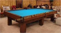 Vintage Brunswick Snooker Table, Light & Access.