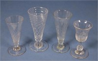 Four various 19th century glasses
