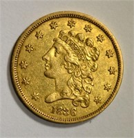 1836 $2.5 GOLD CLASSIC HEAD CH AU