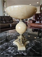 Alabaster Pedestal Bowl