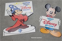 2 Disney Mickey mouse cardboard posters - 2 sided