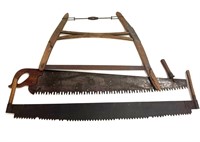 Antique Crosscut Saws and Buck Saw