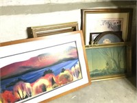 assorted pictures and frames