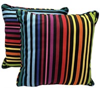 Pair of Indoor/Outdoor Pillows Multicolored