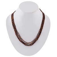 Gemstone Beads Tiger's Eye Round Shape Necklace