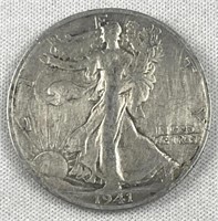 1941-S Walking Liberty Silver Half Dollar, US 50c
