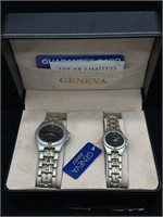 Geneva Pair of Men’s and Ladies Wrist Watches